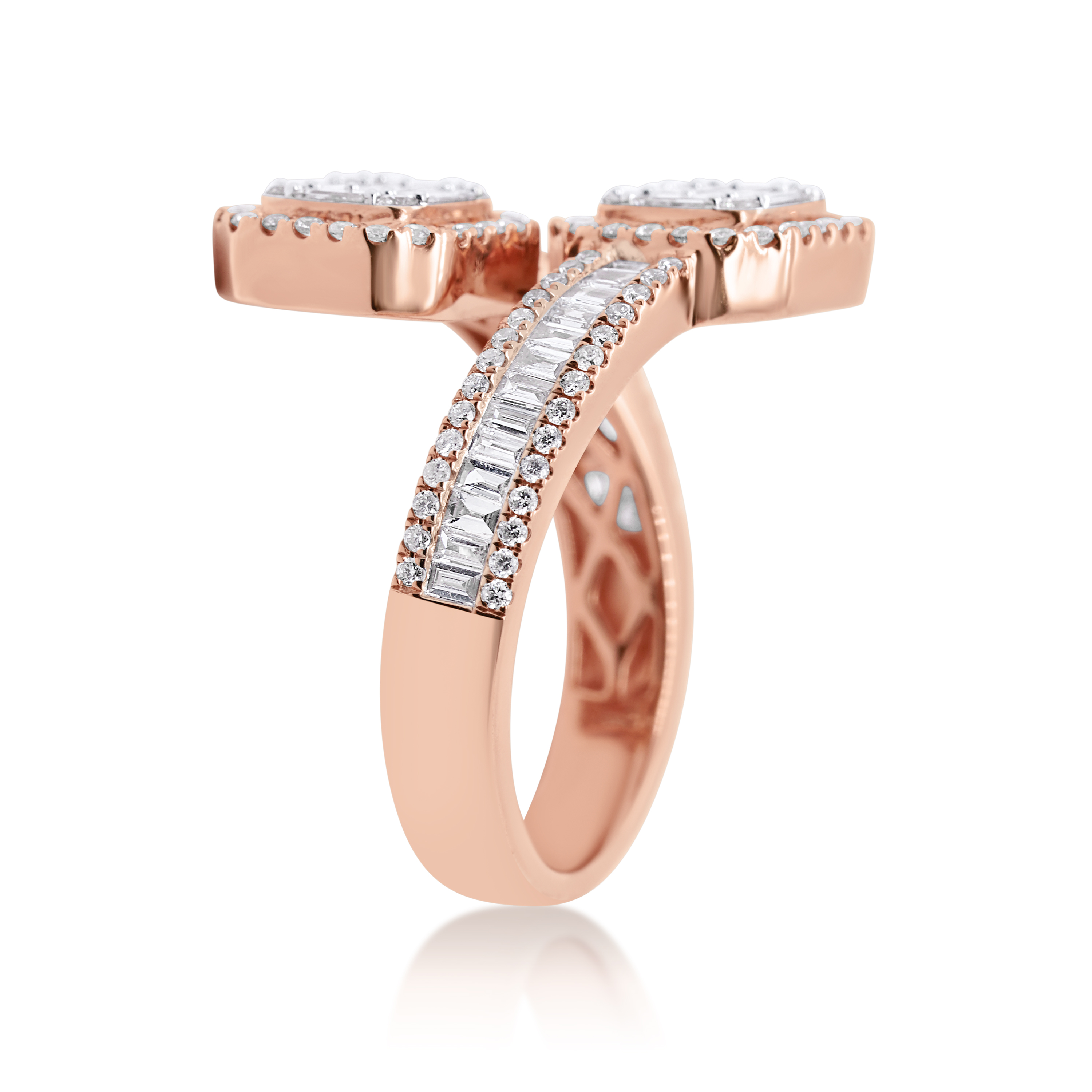 Diamond Fancy Ring 1.55 ct. 14K Rose Gold